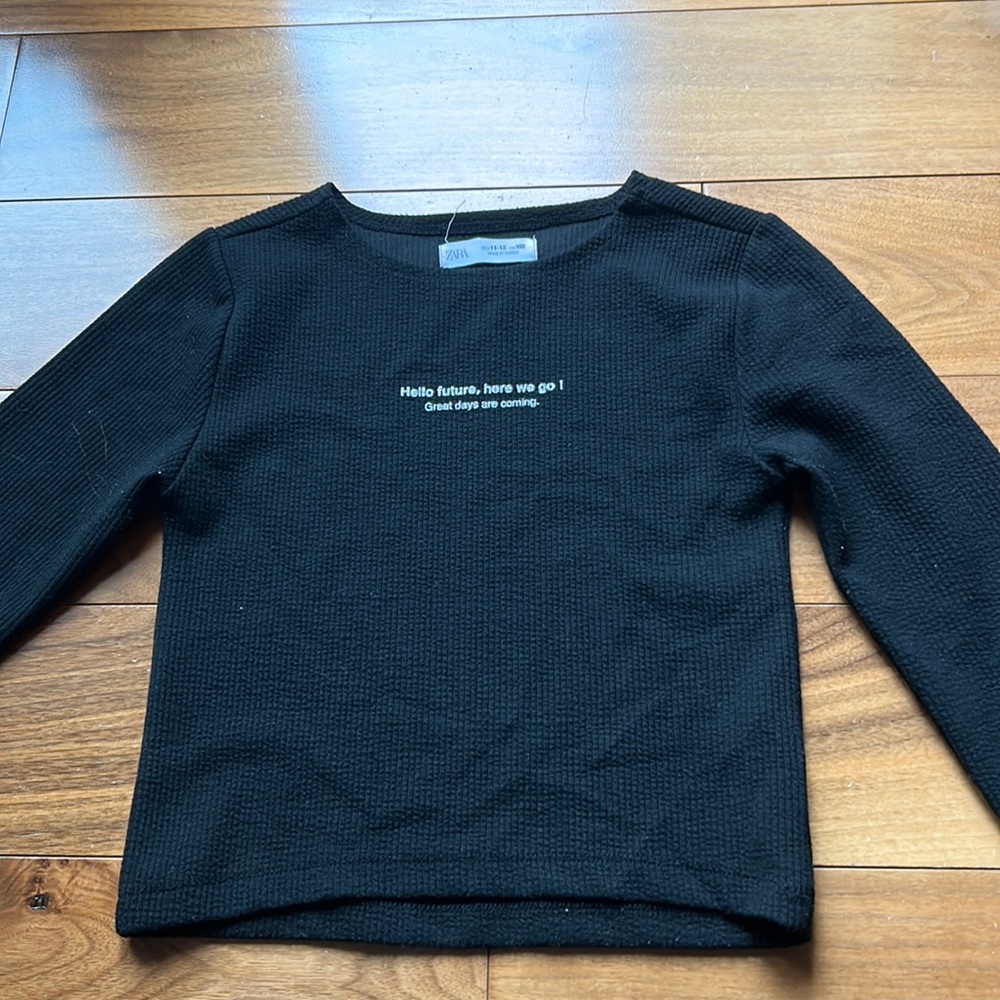 Kids zara cropped ribbed top